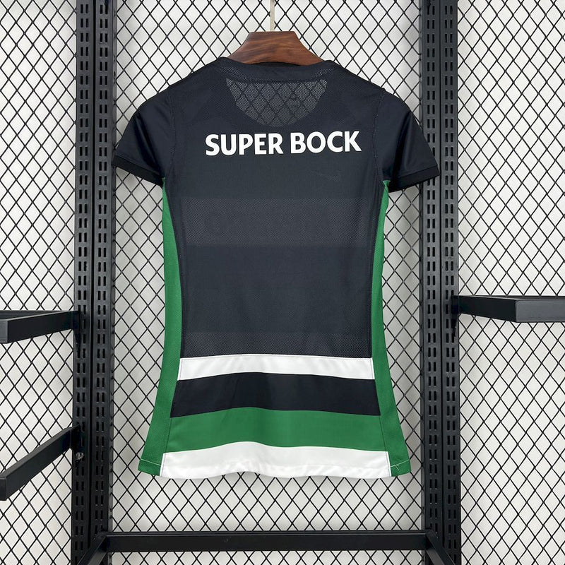 CAMISA FEMININA DO SPORTING 25/26 VERDE E PRETO